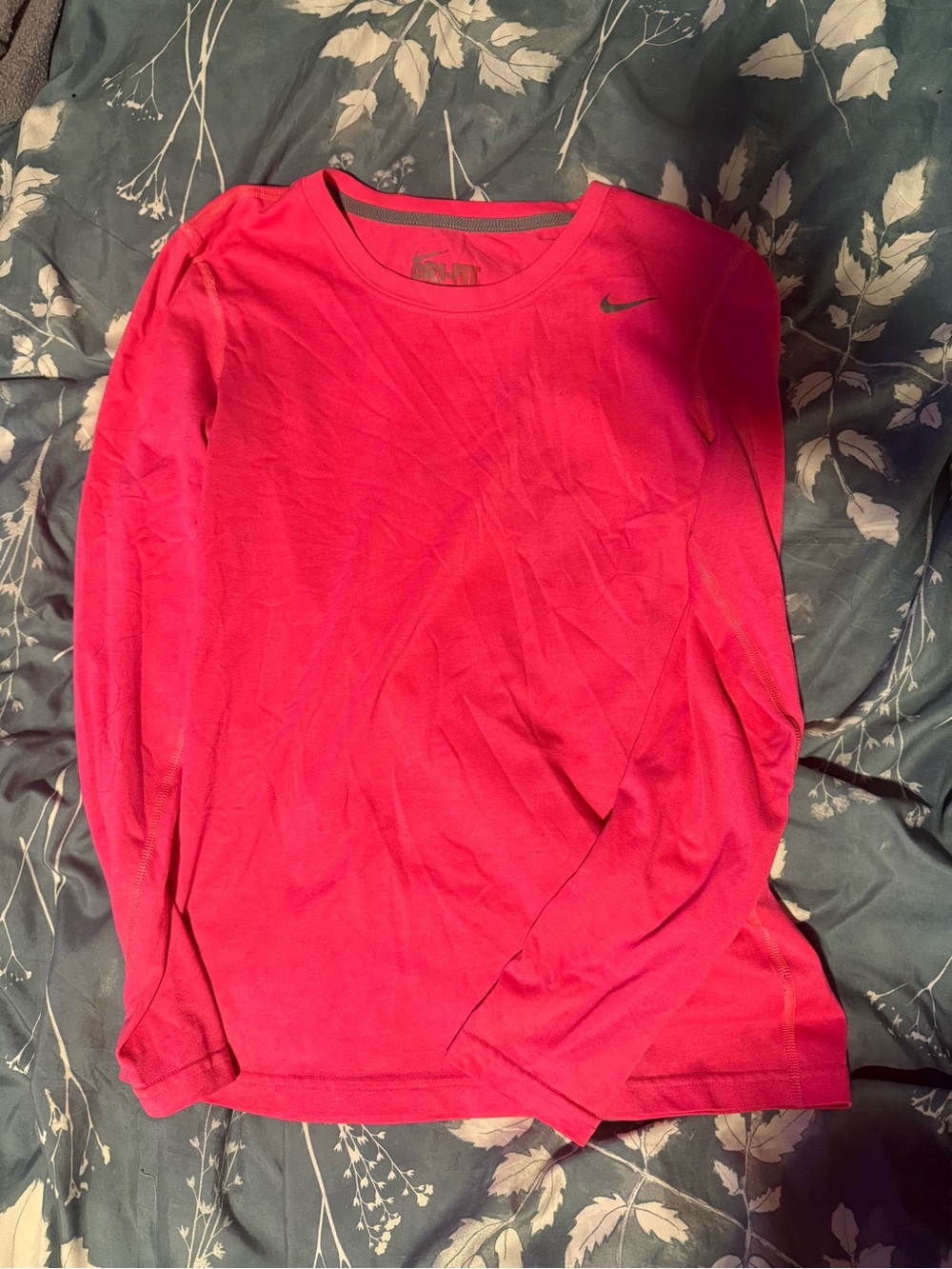 Nike Women's Long-Sleeve Hot Pink Athletic Tee